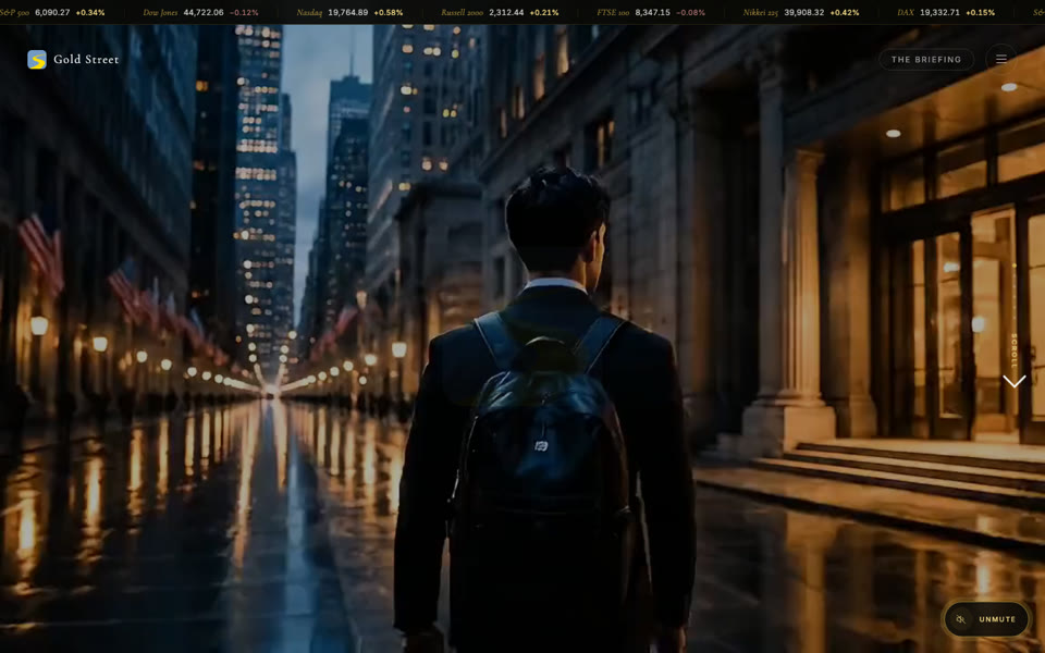 Gold Street premium brand website concept