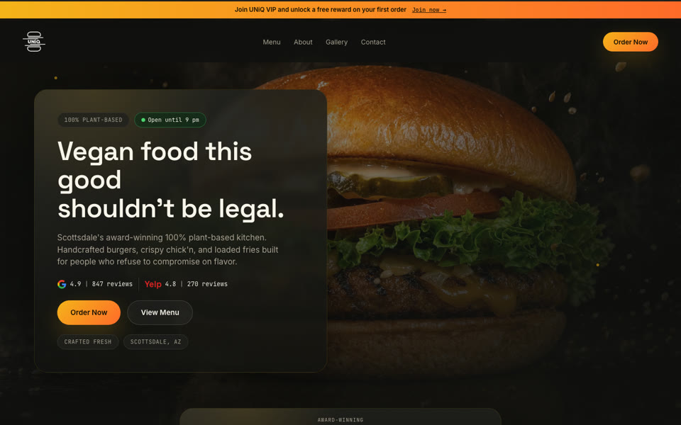 UNIQ brand and commerce website concept